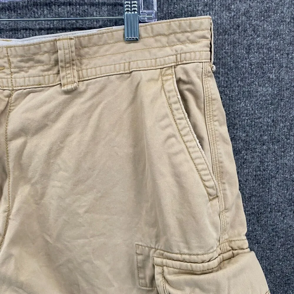 Polo Ralph Lauren Shorts Men 42 Brown Cargo Wide Leg Outdoor Hiking Baggy Casual